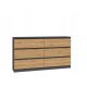  Cassettiera TopEshop Malwa 138 x 40 x 75 cm antracite opaco