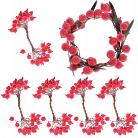    FROST RED ARTIFICIALE Sorbo, 100 pz, PACCHETTO, DECORAZIONI PER ALBERO DI NATALE, PALLINE