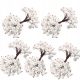  BUNDLE 100pz.SCOPO ARTIFICIALE FROST WHITE SFERE PER DECORAZIONI ALBERO DI NATALE
