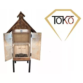    TOKO affumicatoio da giardino in legno con illuminazione a LED Affumicatoio in legno