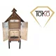  TOKO affumicatoio da giardino in legno con illuminazione a LED Affumicatoio in legno