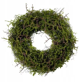   Fascinosa corona lapidea con muschio per decorazioni e bouquet, 40 cm
