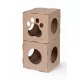  Casetta per gatti in cartone+animali domestici tonalità di marrone, quadrata, 36 cm x 36 cm x 36 cm