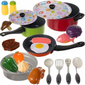    Pentole in metallo per bambini Set da cucina di grandi dimensioni Utensili Accessori per padelle