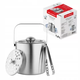   Secchiello per ghiaccio Florina in acciaio con pinza, 1200 ml