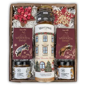    CESTINO REGALO set per le feste, biscotti, frutta secca, the, dolci