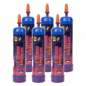   6× Cartucce a sifone per panna montata Cream Deluxe 0,95 l 1