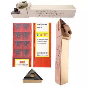   Coltello girevole SH MTJNR 16x16 H16 1 pz + inserti SH TNMG 160404-R AX 4025 10 pz.