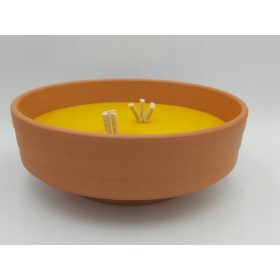    Candela aperta in argilla, classica Cenerentola GIGANTE, 2 pz