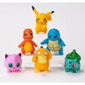  Statuette Pokemon 6 pezzi, ottima decorazione regalo