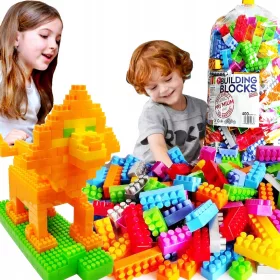    GRANDE SET DI BLOCCHI DA COSTRUZIONE 400 EL BELLISSIMI COLORI VIVENTI