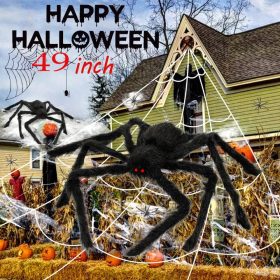    RAGNATELA TRIANGOLARE ELASTICIZZATA E DECORO RAGNO PELATO, PER HALLOWEEN