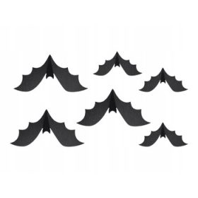    Decorazione in carta Pipistrelli, 19-29 cm, nera (1 conf. / 6 pz.)