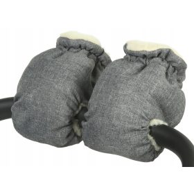    COPERTURA per passeggino, 2 GUANTI IN LANA separati, misura universale