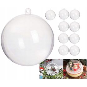  10 pz. SFERE IN ACRILICO TRASPARENTE PER DECORARE