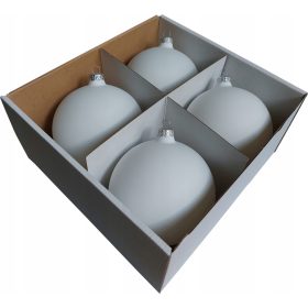    Palle di vetro per albero di Natale GRANDE BIANCO OPACO extra BIANCO NEVE opaco 12 cm