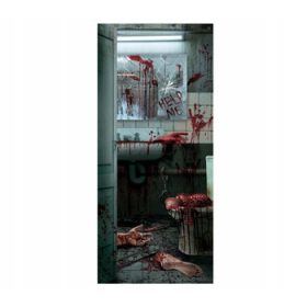    Banner per tende BLOODY SLAUGHTER nella toilette per l'orrore di Halloween
