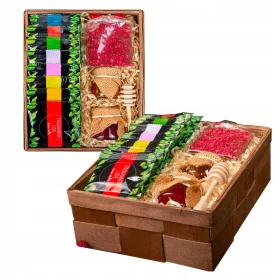  CESTINO REGALO set di TE' miele cioccolato VERDE