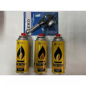 Bruciatore a gas, accenditore Piezzo + 4 gas