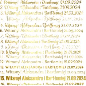    Adesivo con nome La tua iscrizione 1 pz. Personalizzazione con data, matrimonio, vacanze