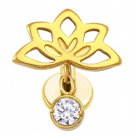  ORECCHINO LABRET IN ORO HELIX ZIRCONIA TITANIO 1.2/7