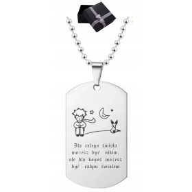    COLLANA CON CIONDOLO IL PICCOLO PRINCIPE E LA VOLPE PIASTRELLA