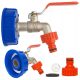  Rubinetto TAPE per SERBATOIO 1000L, rubinetto 3/4 per MAUZER + attacco rapido