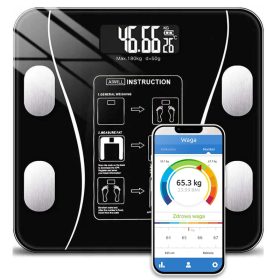    Bilancia pesapersone Afnue con supporto fino a 180 kg e funzione di analisi corporea.