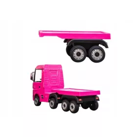  Semirimorchio per bambini Mercedes Actros a batteria - Rosa