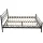  TecTake 1 letto matrimoniale in metallo 140x200 nero