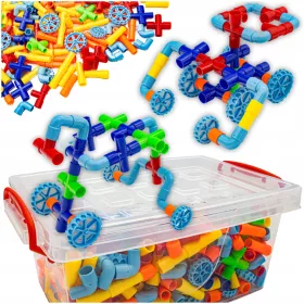    BLOCCHI GRANDI Cannucce da Costruzione per BAMBINI Tubi Colorati Pipeline 340 El.