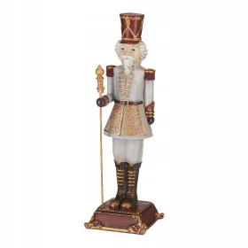    Soldato di Natale bianco Statuina 31 cm HOLY TIME VILLA ITALIA