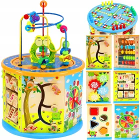    Orologio educativo con scatola labirinto Montessori 8 in 1, selezionatore di cubi in legno