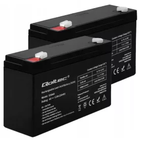  2x BATTERIA AGM 6V 12Ah HQ BICI GIOCATTOLO