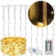  BARRIERA 300 LED 3x3m LAMPADE ICILS GHIRLANDA TELECOMANDO BIANCO CALDO