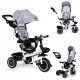  Triciclo, passeggino, passeggino girevole a 360 gradi, ECOTOYS grigio