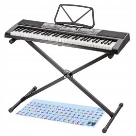    Tastiera Organo Pianoforte MK-2115 IMPARARE A SUONARE ADESIVI su supporto grande per tasti