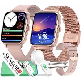    SMARTWATCH DA DONNA INDUZIONE DI CHIAMATA MONITOR PRESSIONE SANGUIGNA MISURATORE DELLA FREQUENZA CARDIACA ECG PL