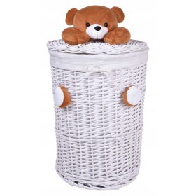    Cestino portagiochi Gockowiak 42x74x42 cm bianco, 75 l, in vimini