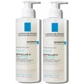   La Roche-Posay Effaclar H Iso-Biome: Crema Lenitiva e Detergente per Pelli Sensibili, 2x 390 ml