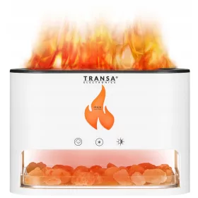    Diffusore di aromi per aromaterapia LED FLAME AromaFire Sale dell'Himalaya bianco