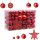  Palle di Natale infrangibili 6/4/3 cm Set 101 in 1 - rosso