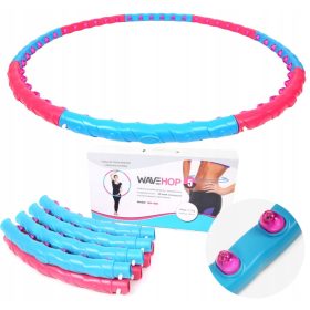    HULA HOP DIMAGRANTE CON NOCI E PESI A SFERE, RUOTA PIEGHEVOLE 108cm