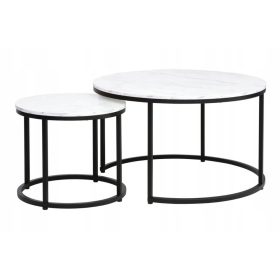  Tavolino rotondo Signal DION 80 x 80 x 48 cm bianco