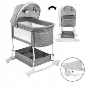    Culla tradizionale Milly Mally 72 x 82,5 cm, tonalità del grigio e dell'argento