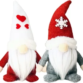    ELFI DI NATALE SEDUTI gnomo di NATALE gnomo Babbo Natale XXL 2 pz.