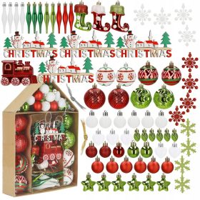    Palline decorate, Palline lisce, Palline sagomate, Set 11,5 cm 74 pz.