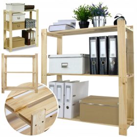    Scaffale da magazzino in legno Wamar 90 x 80 x 28 cm max 40 kg per ripiano