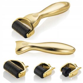    DERMA ROLLER MASSAGGIATORE A RULLO PER MASSAGGIO CORPO VISO MESOTERAPIA A ROTAZIONE 3x