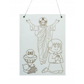    Quadro grande in legno per la Comunione, ricordo della Santa Comunione